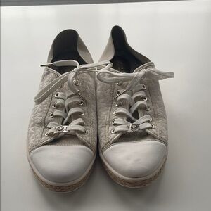 Michael Kors Cream and White Sneakers